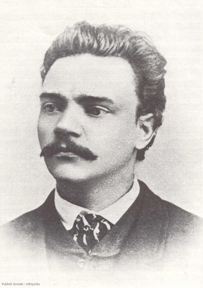 Portret jonge Dvorak:Tsjechisch componist, dirigent, (alt)violist, organist en muziekpedagoog